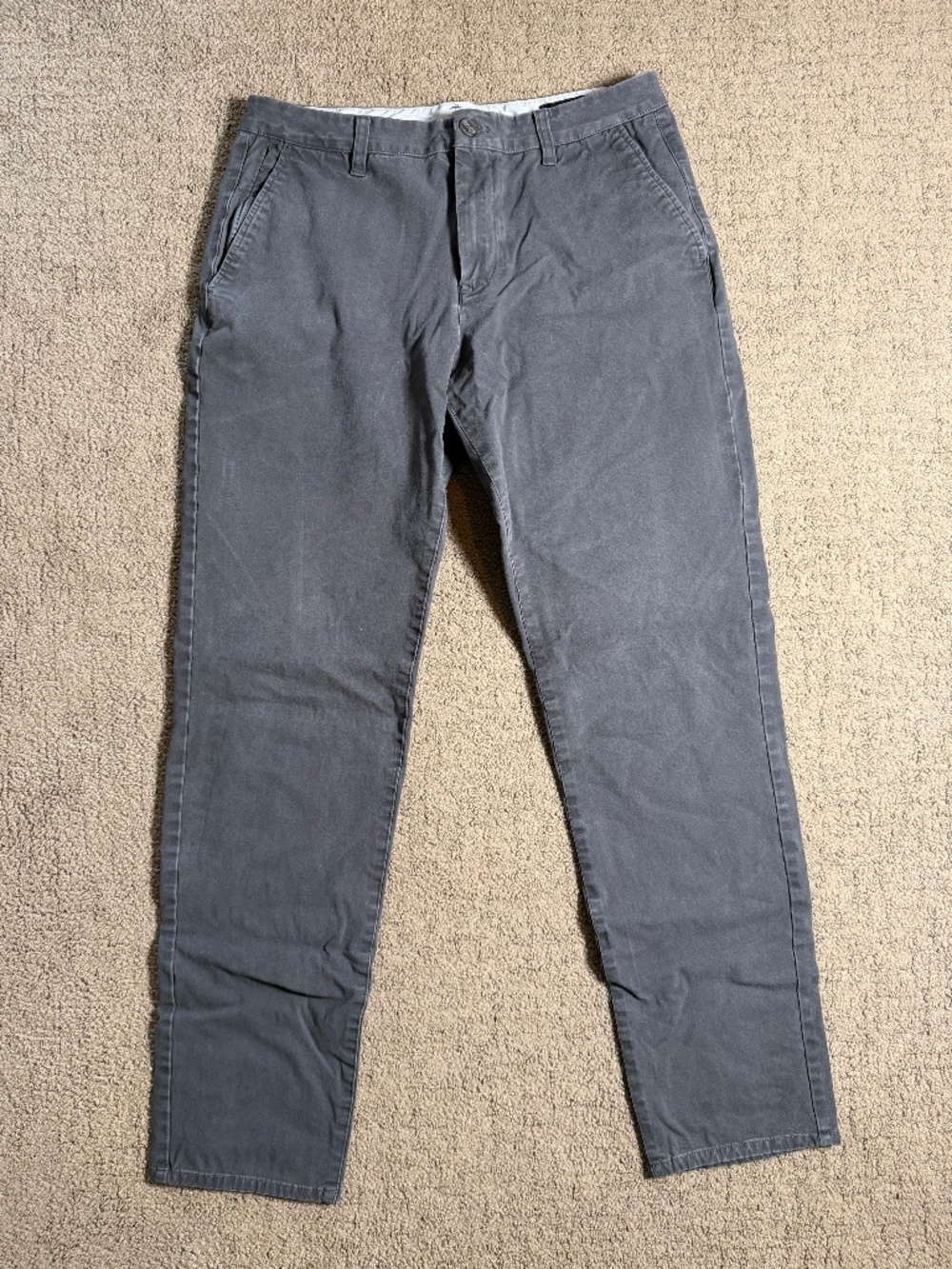 Bonobos Men’s Stretch Washed Chino Pants Dark Grey Charcoal 31x34